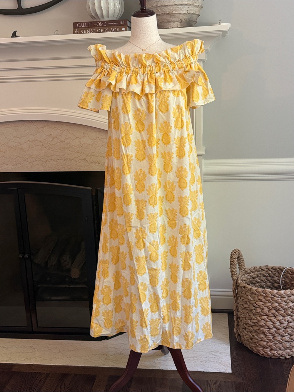 La Double J Breakfast Off Shouldwr Maxi Midi Dress